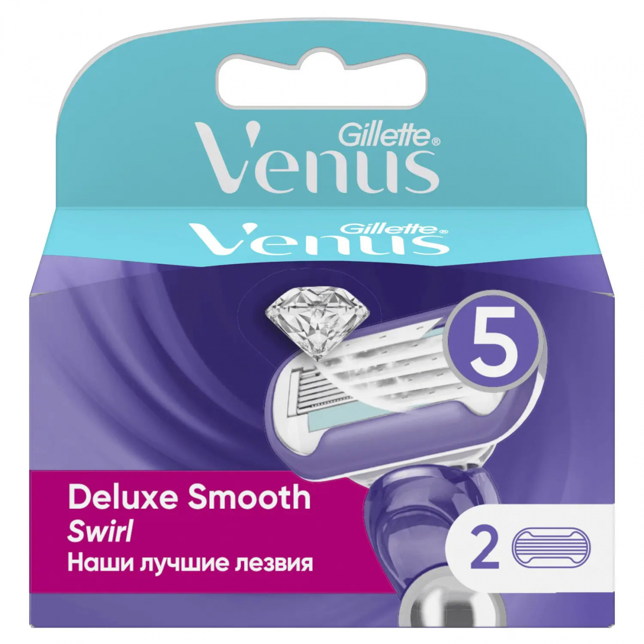 Gillette Venus Swirl Кассеты для бритья сменные 2шт 7702018401116