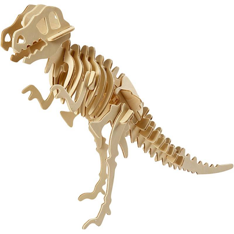 Тиранозавр, деревянная сборная модель Wooden Toys J014