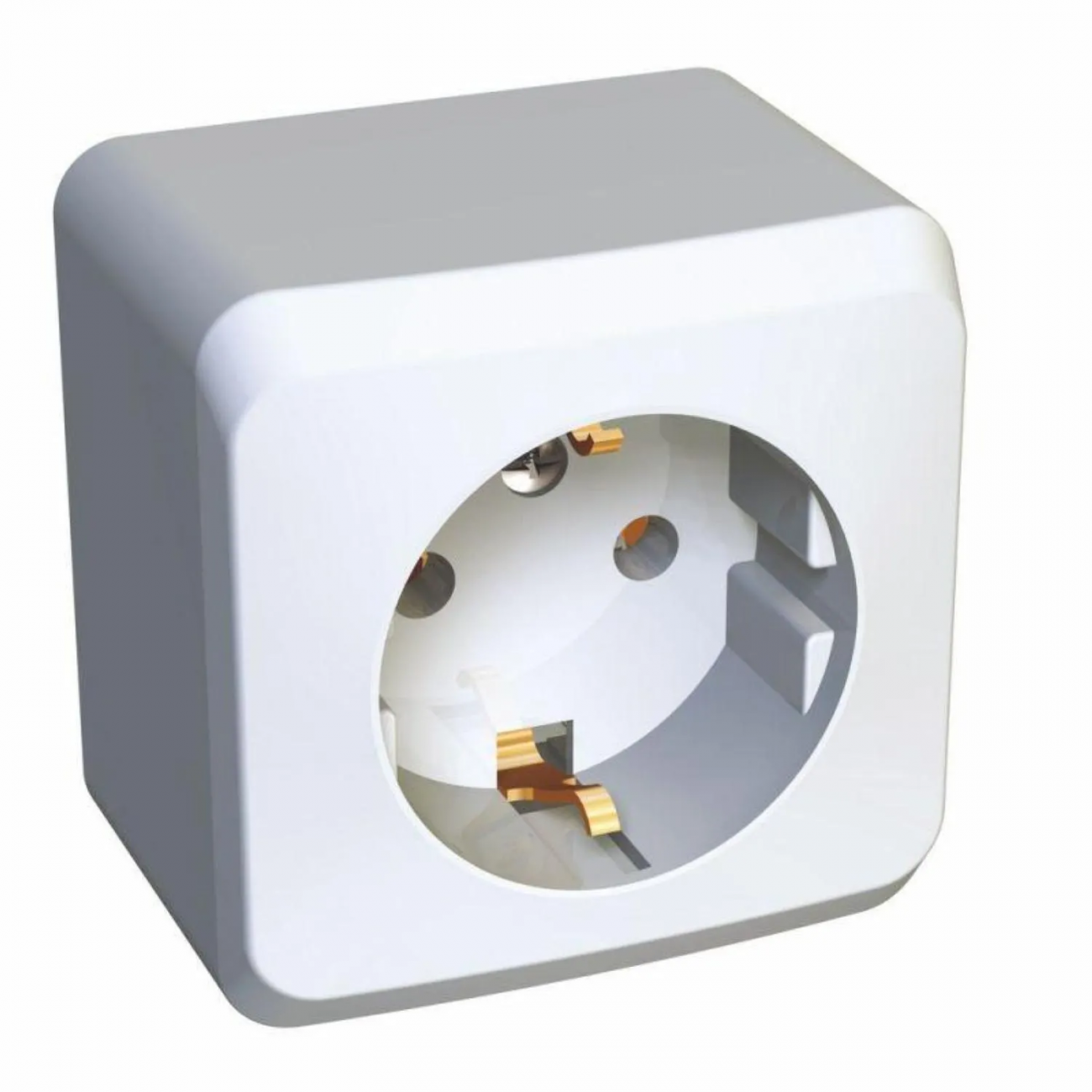 Розетка 1-ая с/з SE Этюд Белый (PA16-003B) О/У Schneider Electric 1536139