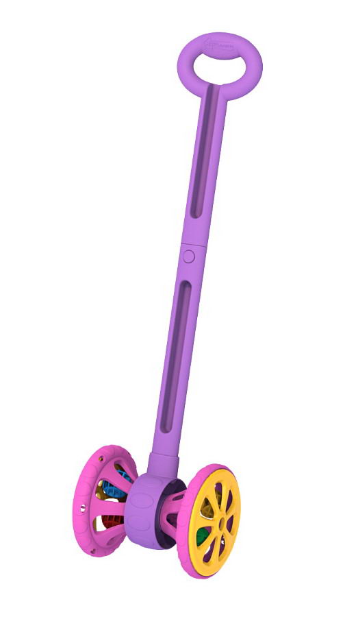 Каталка НОРДПЛАСТ Весёлые колёсики с шариками, фиолетово-розовая Н-760/2