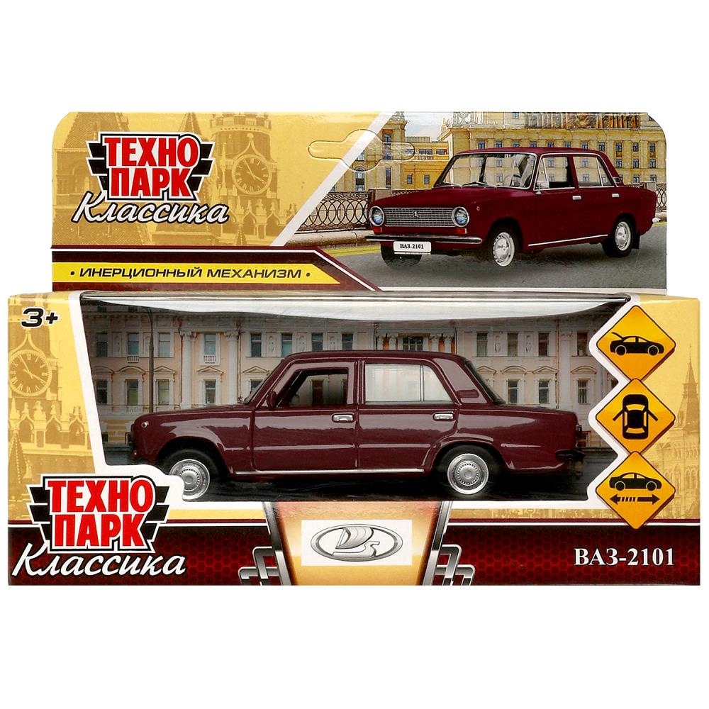 Машина металлическая "Ваз-2101" 12 см. фиолетовый, Технопарк 2101-12-PRL