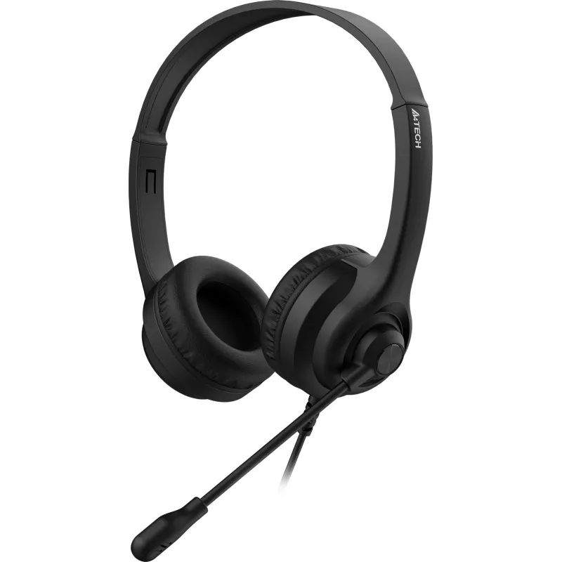 Гарнитура A4Tech HU-8 черный 2м накладные USB 1992589