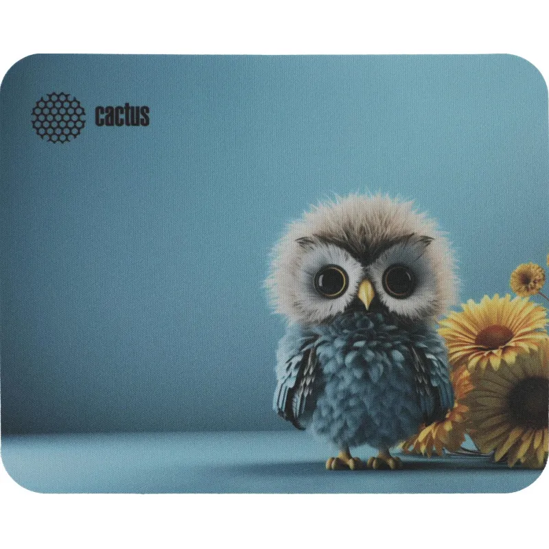 Коврик для мыши Cactus Owl blueрисунок 220x180x2мм CS-MP-P07XS/CS-MPC-P07XS 2235849