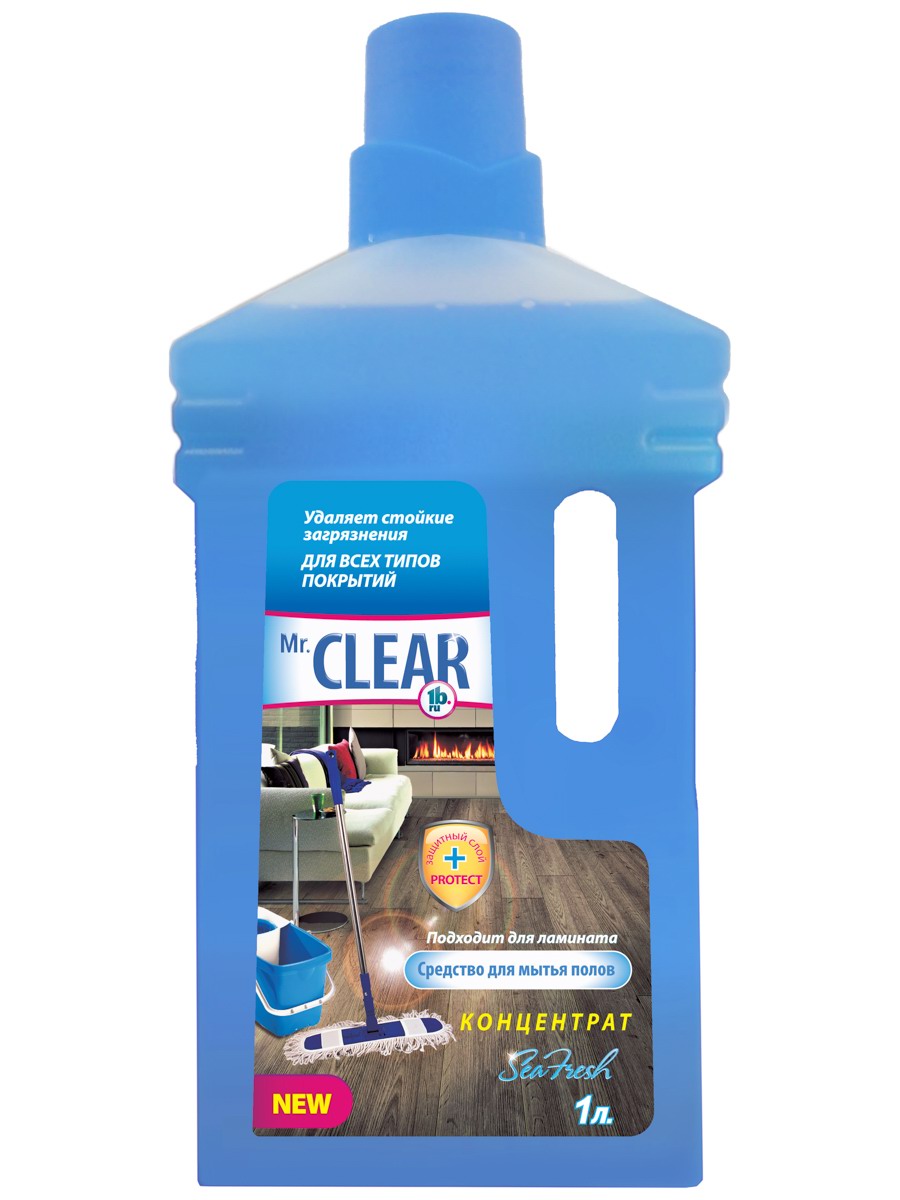 Средство для мытья пола Mr.Clear Универсал для всех типов покрытий 1л 4650058304986