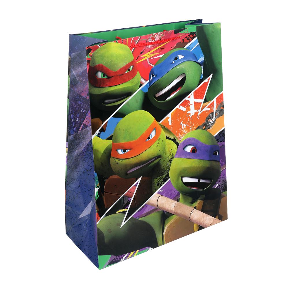 Пакет подарочный матовый XL, "Черепашки", 140 гр/м Чудо праздник PXL-109940-NT (60)