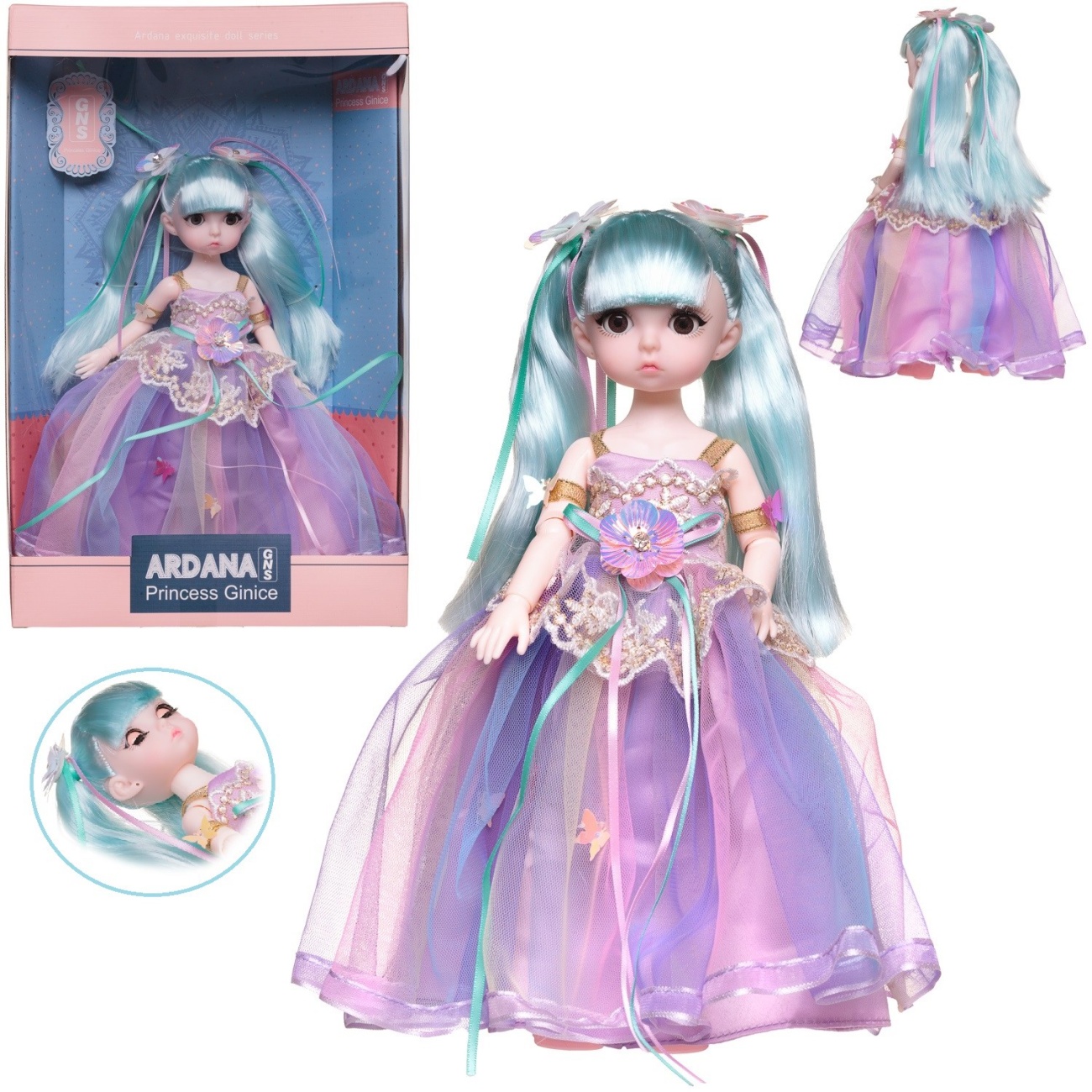 Кукла Junfa Ardana Princess 30 см в роскошном разноцветном платье WJ-36573/разноцветное