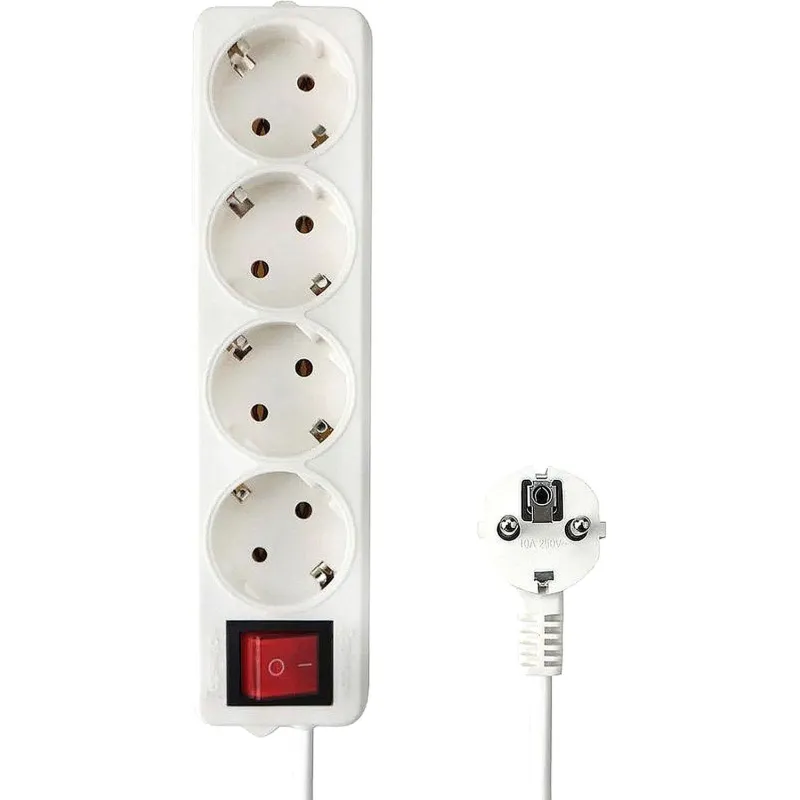 Удлинитель Гарнизон EL-NB-G4-W-5 4р/5м, 10А, с выкл. и зазем. белый 2161339