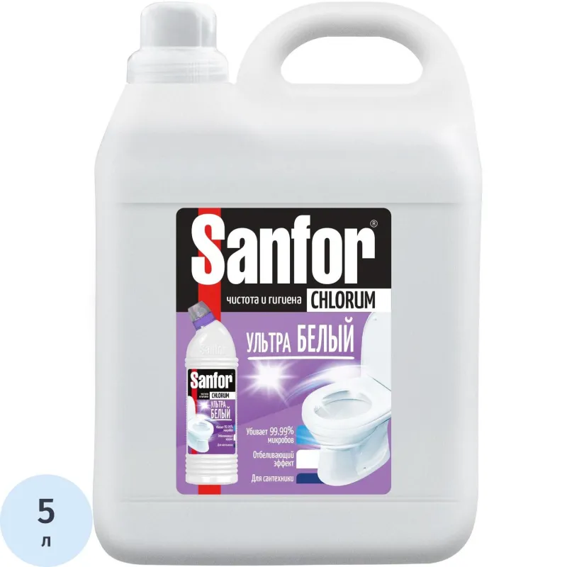 Средство для сантехники SANFOR Chlorum, 5 л Санфор 2141669 25206