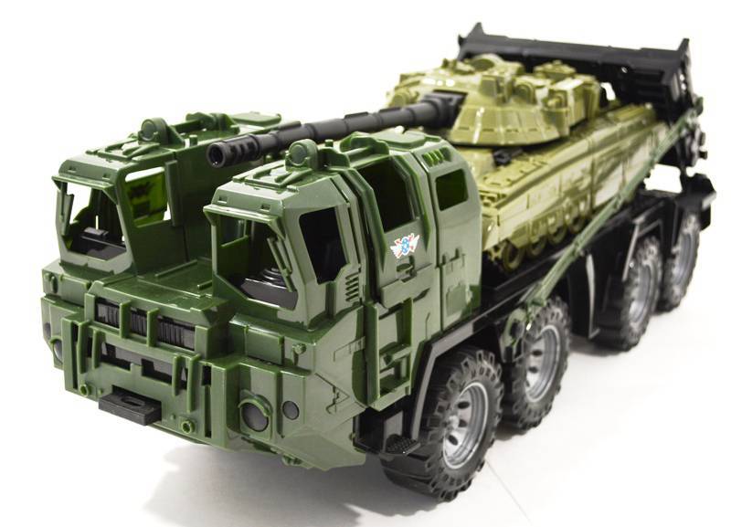 Тягач военный "Щит" с танком 56х21 см игрушка Нордпласт Н-258