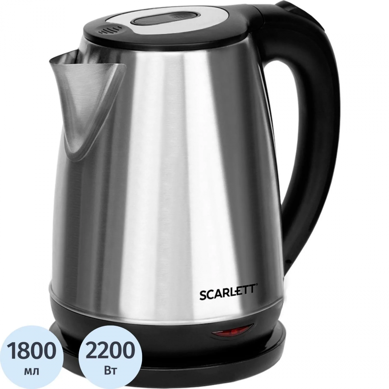 Чайник SCARLETT SC-EK21S34, электрический, 2200Вт, 1.8л, сталь 2081869