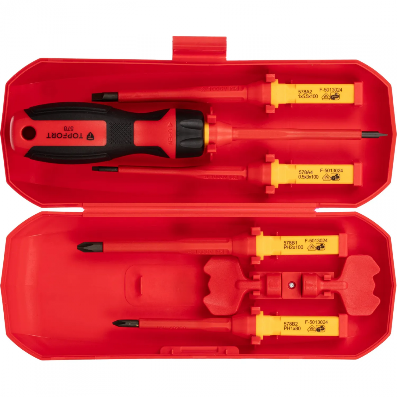 Набор отверток диэлектрических Topfort 8 предметов (VDE 578208) 2100574