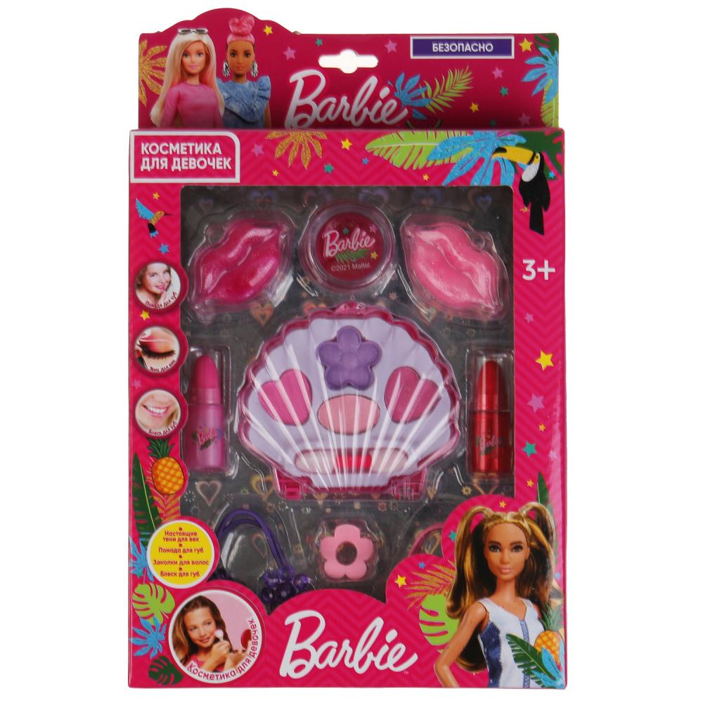 Косметика для девочек Барби: тени с блест, блеск помада, заколки, резинки, Милая Леди 20678F2-BAR