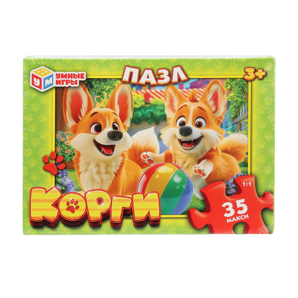 Макси-пазлы, 35 деталей "Корги" УМка 4630395007757