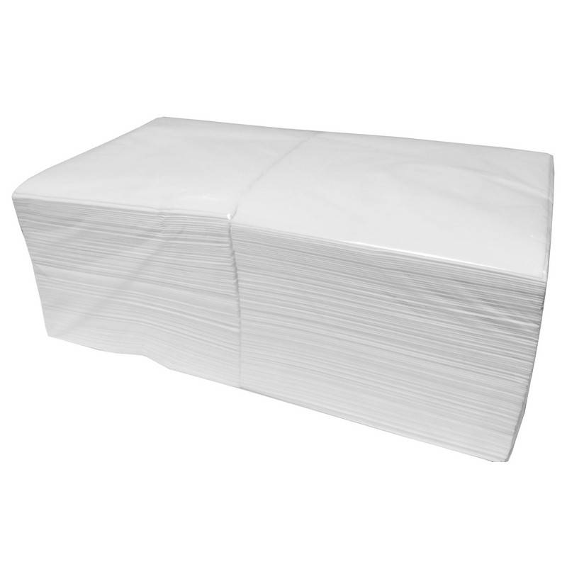 Салфетки бумажные 33x33 см белые 3-слойные 200 штук в уп 837220