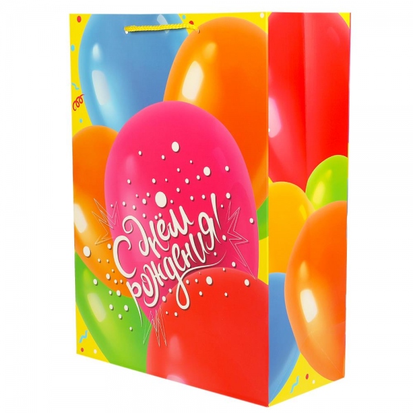 Пакет подарочный матовый, размер Xl, 33,5х45х15 см. Чудо праздник PXL-097484-HBD (60)