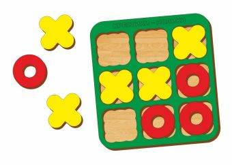 Крестики-нолики, деревянная настольная игра Woodland 066101