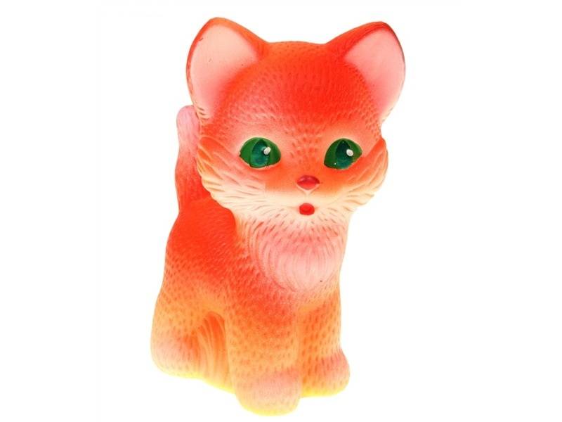 Котенок Рыжик, резиновая игрушка ПВХ Огонек ОГ354