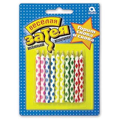 Товары для праздника Веселая Затея Свечи для торта магические 10шт 1502-1136