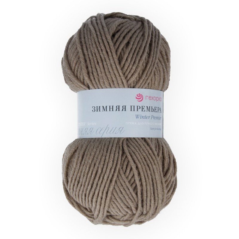 Пряжа ПЕХОРКА Зимняя премьера 150м/100г цвет 274-Серобежевый 2123892740