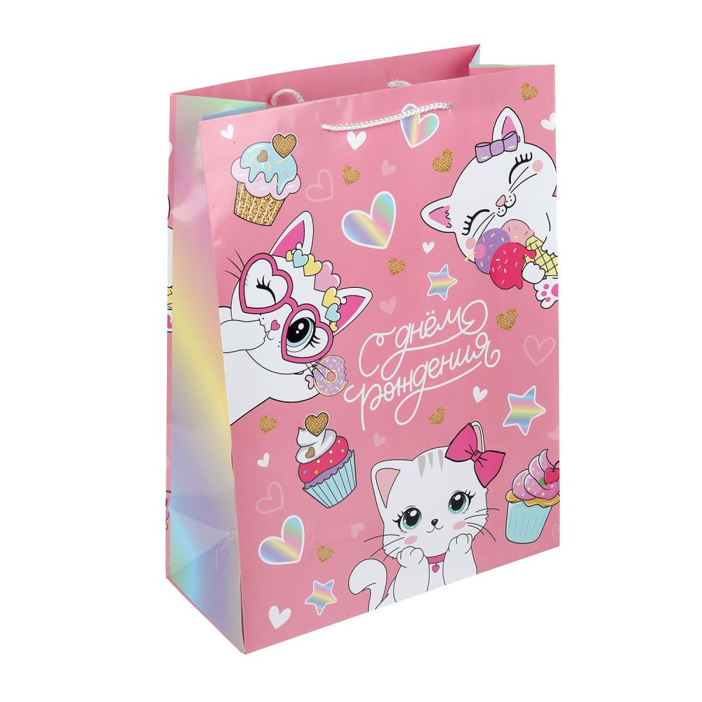Пакет подарочный глянцевый XL, "Котенок", 140 гр/м Чудо праздник PXL-130122-CAT