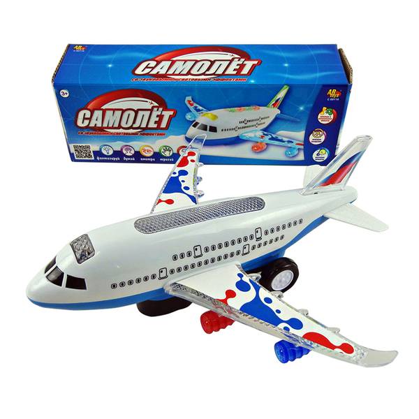 Самолет игрушечный со световыми и звуковыми эффектами ABtoys C-00116