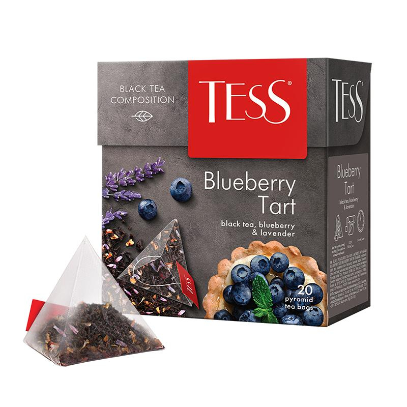 Чай Tess Blueberry Tart черный с добавками, 1,8гх20пир 1527-12 1758458