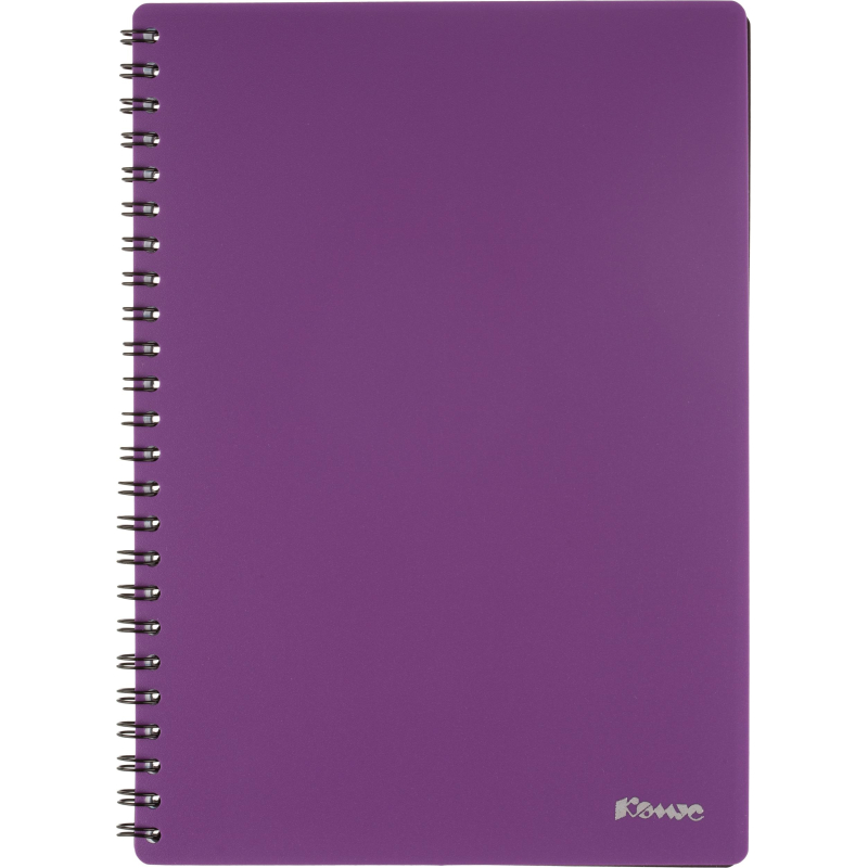 Бизнес-тетрадь Комус А5 60л, кл. обл.пластик, спираль, фиолет.Classic 1561953