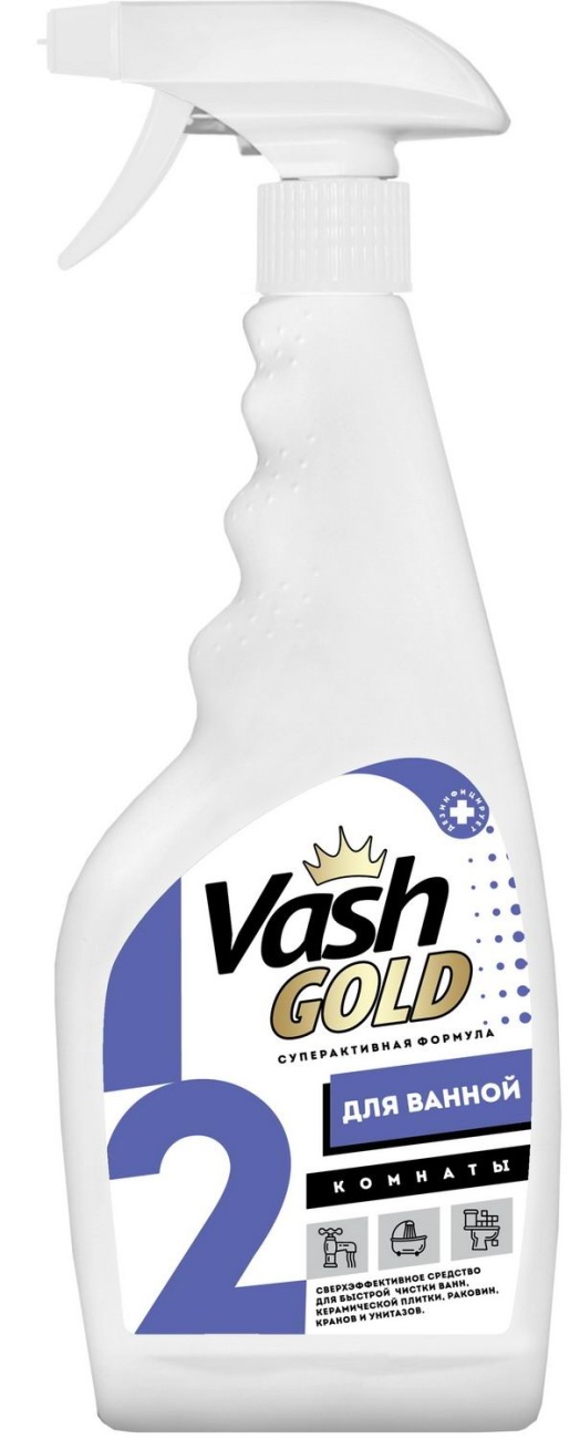 Средство для чистки ванной комнаты Vash Gold 500 мл (сантехника) спрей 4650058307277