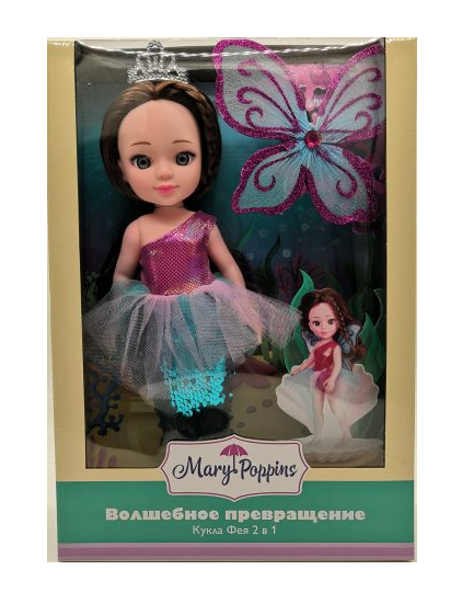 Кукла "Волшебное превращение" 2в1 Фея-русалка Mary Poppins 451315