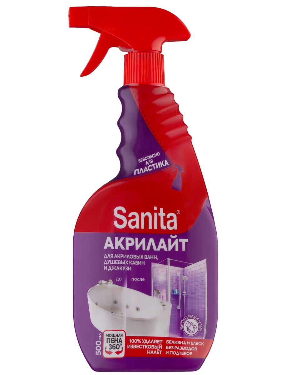 SANITA Средство чистящее Акрилайт для удаления известкового налета, 500 мл 4602984026418