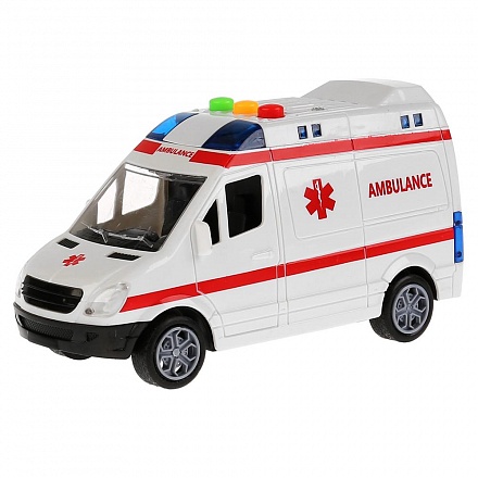 Машина скорой помощи, со звуковыми и световыми эффектами, 18,5х9х13 см Junfa RJ6689A