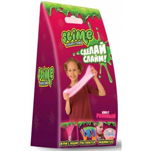Игрушка "Slime" малый набор для девочек "Лаборатория" розовый, 100 г Волшебный мир SS100-2