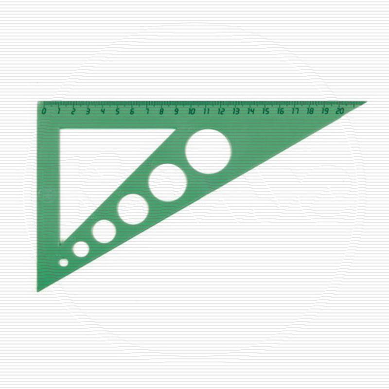 Треугольник Uniplast пластиковый зелёный 21 см 8761