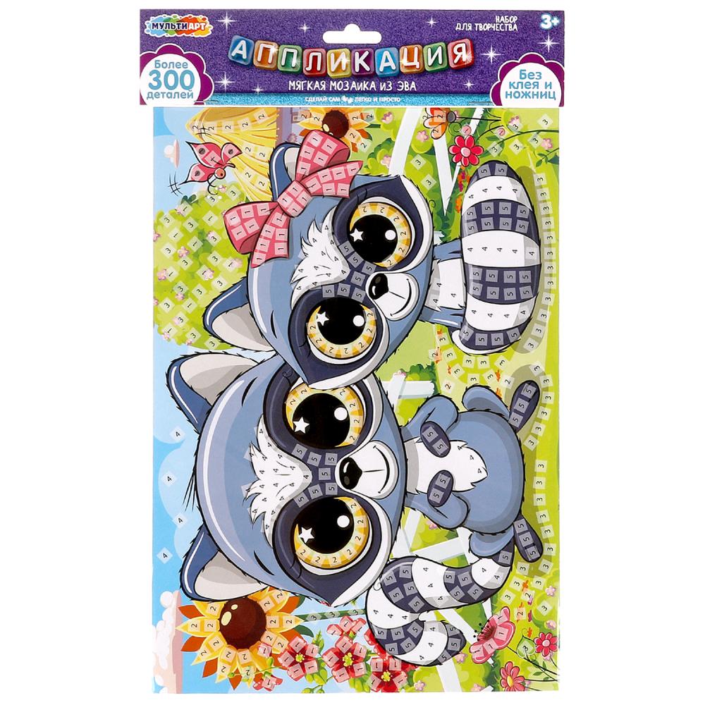 Аппликация из эва 21х30 см. большие глаза MultiArt EVAPACK-112436