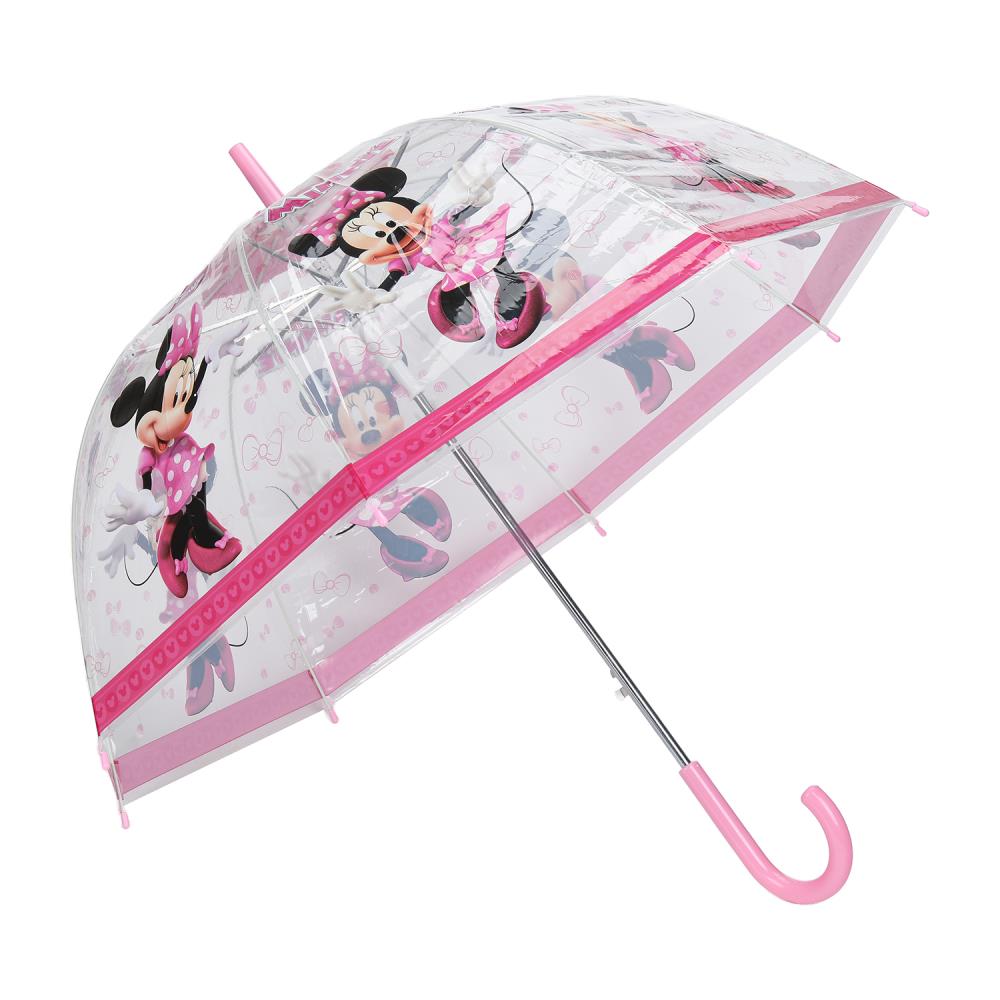 Зонт детский "Минни Маус", 60 см. прозрачный, полуавтомат Играем Вместе UM60T-NMOUSE