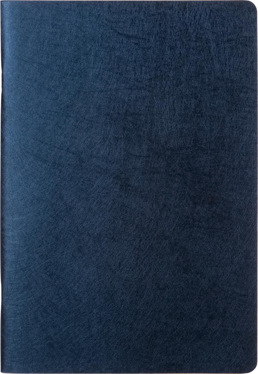Бизнес-тетрадь А5+ 32л Attache Selection клет,80г,скоба,обл PVC,темно-синий 1923464 Т5ск32 2366