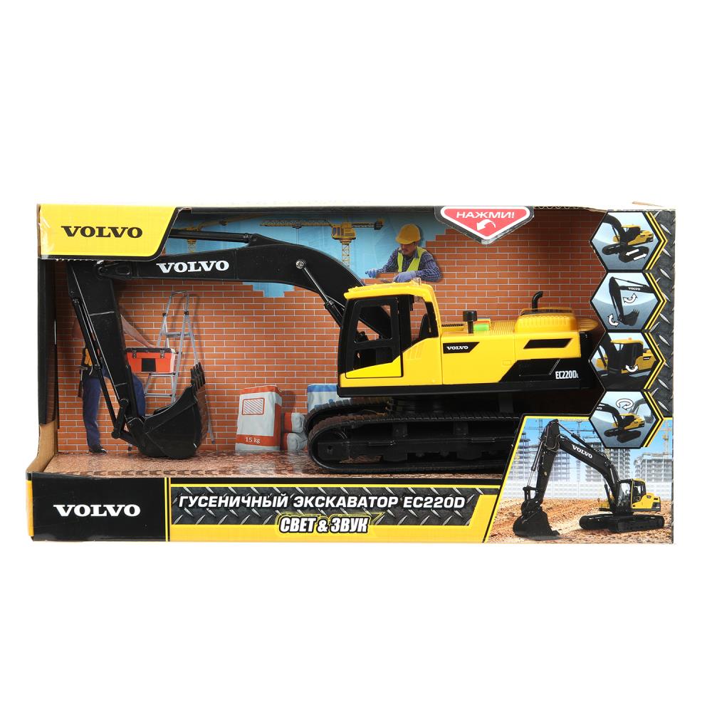Модель свет-звук, "Вольво Гусеничный Экскаватор" 15 см. Технопарк EXCAVEC220D-25PL-YE (24)