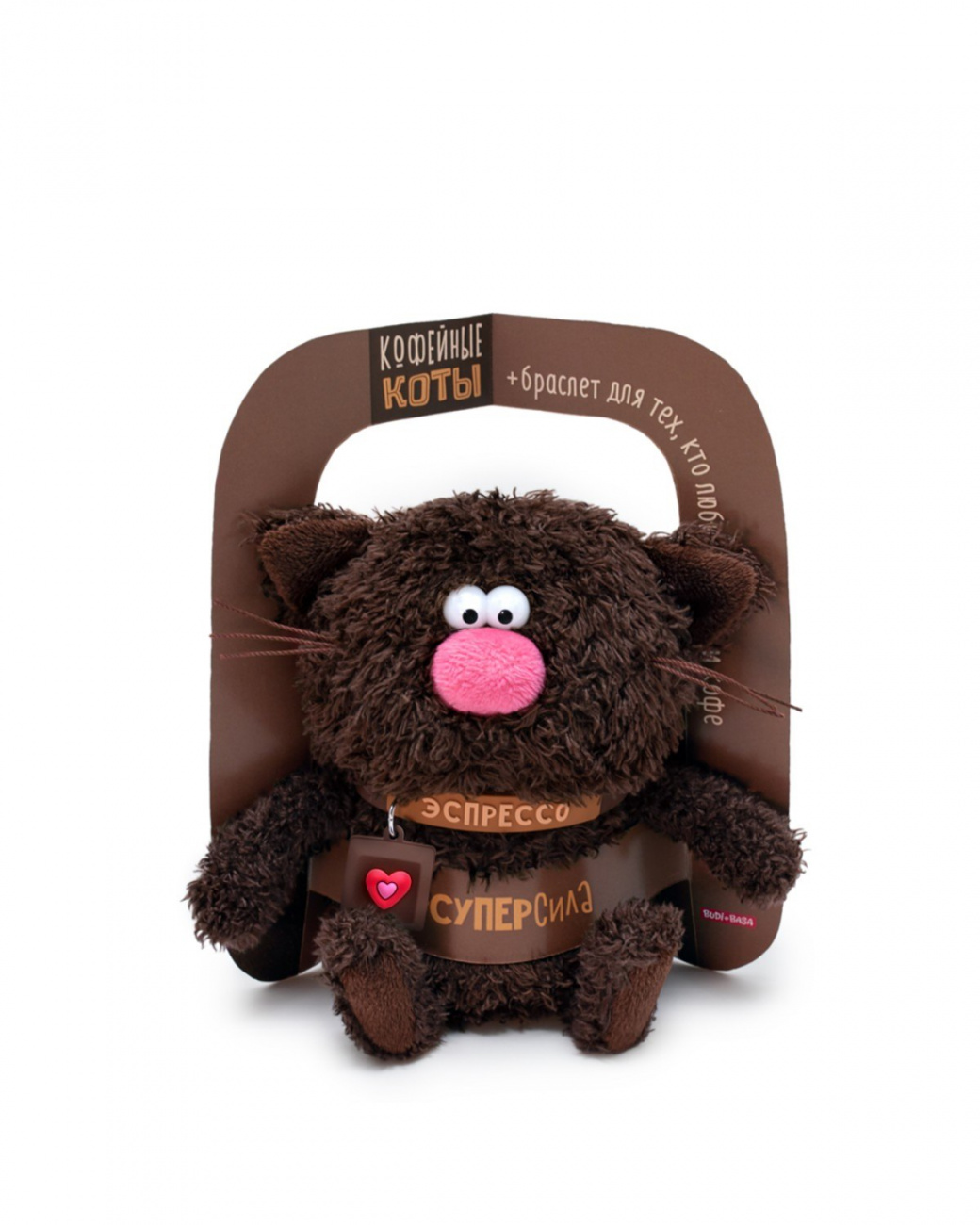 BUDI BASA Кофейные коты. Кот Эспрессо Коллекция Валентинки 12см CCat12-11