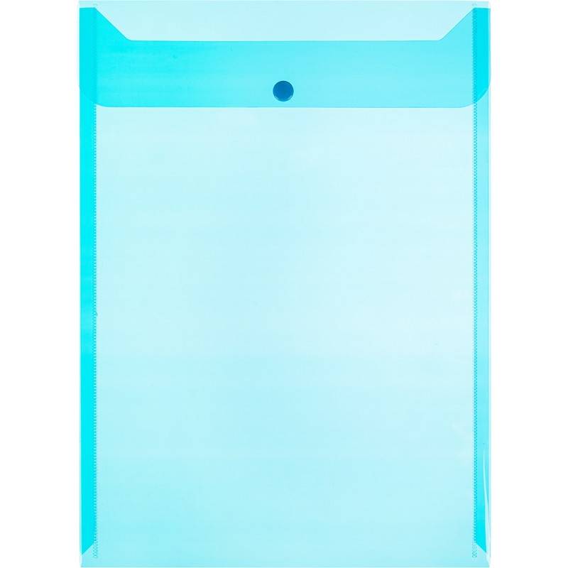 Папка-конверт на кнопке Attache A4 синяя 0.18 мм (10 штук в уп) 1172121