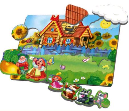 Вкладыши с ручками "Репка" 28x19.5 см. Буратино игрушки из дерева BRIN-38735