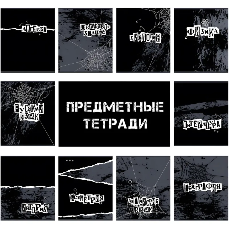 Тетрадь предмет. набор №1 School/Комус Класс Панк 48л А5 10 предметов 1779779