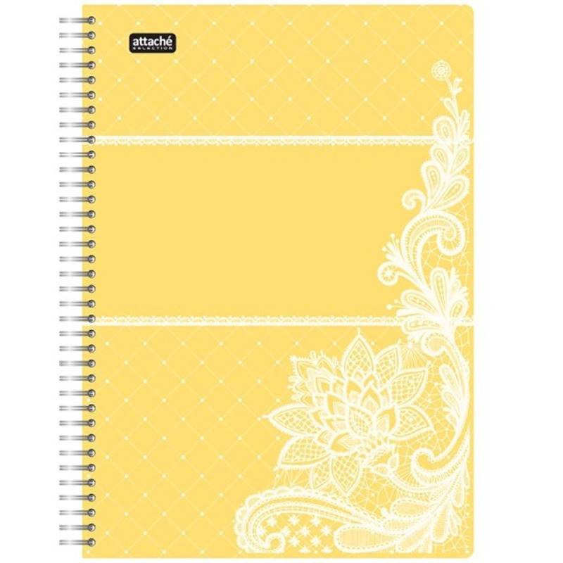 Бизнес-тетрадь Attache Selection Амели А4 80 л. желтая в клетку спираль (300х210 мм) 487293