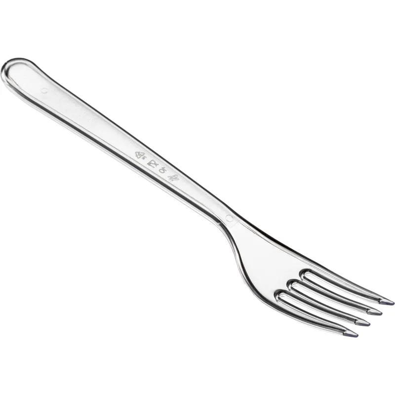 Набор столовых приборов №1 (вилка, прозрачная, 180 мм) 250шт/кор Комус 1990305 151026