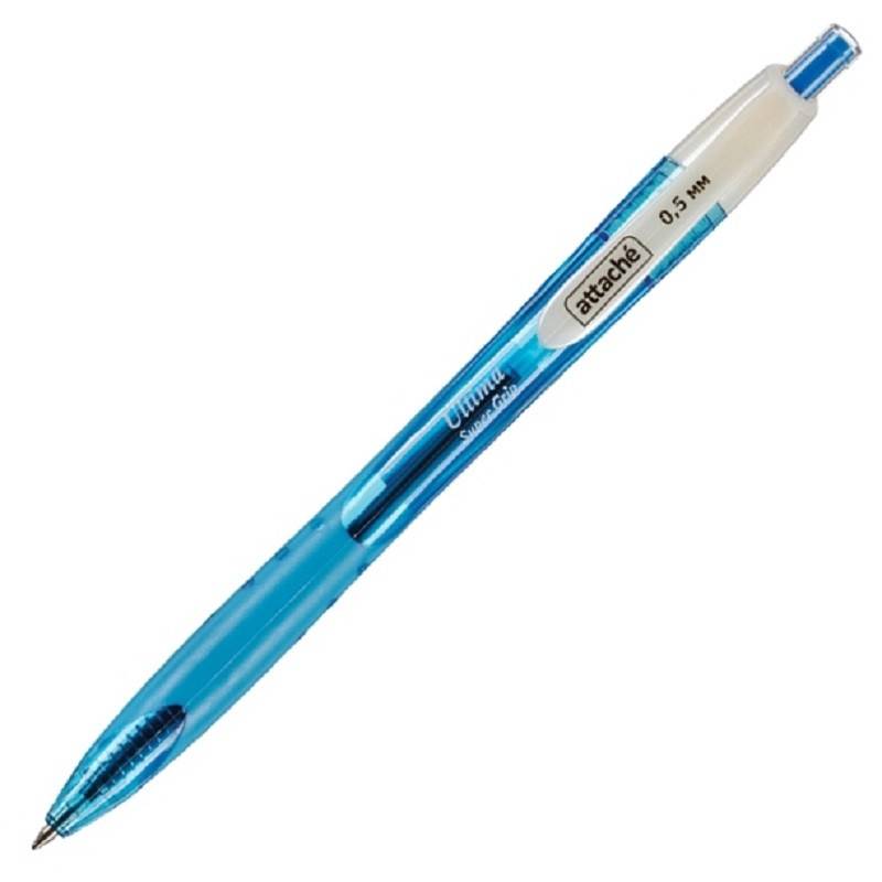Ручка шариковая автоматическая Attache Ultima Supergrip синяя (толщина линии 0.5 мм) 148053