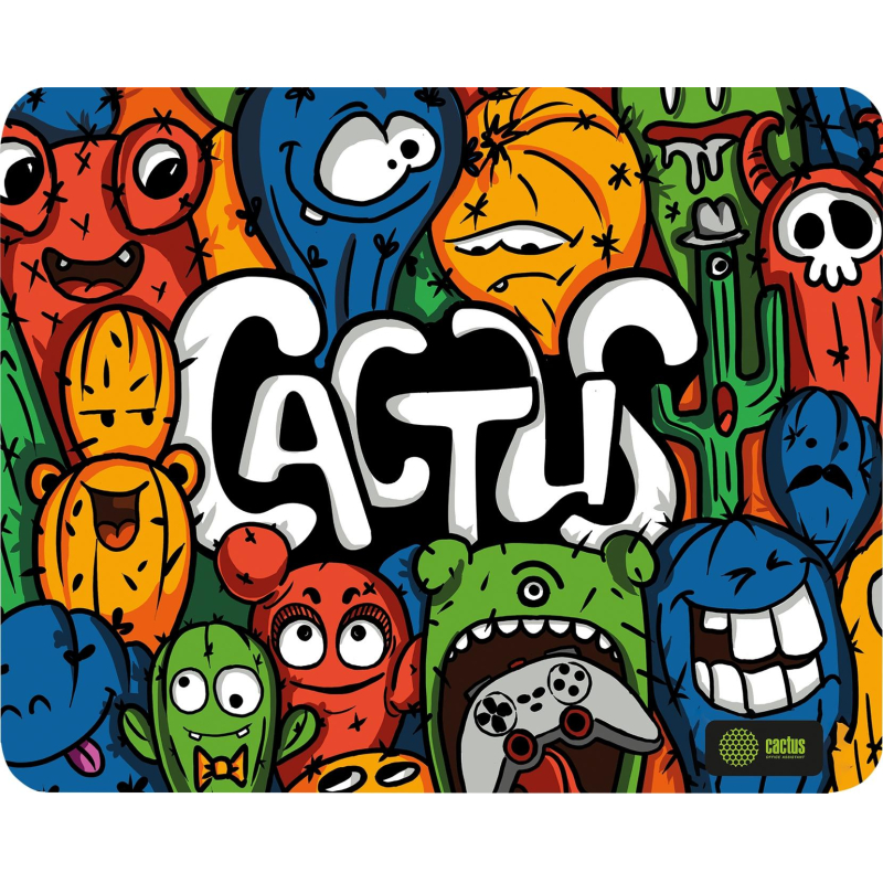 Коврик д/мыши Cactus Colorful Cacti 400x300x3мм (CS-MP-PRO07XL) 1912750