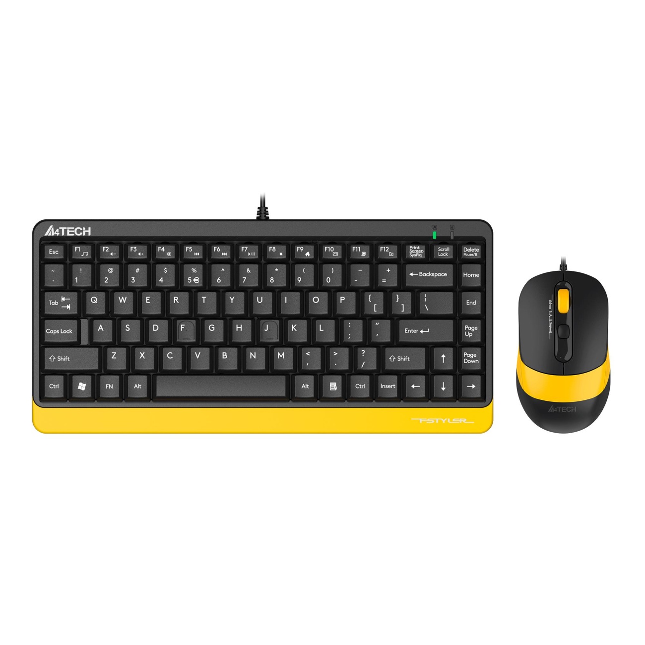 Набор клавиатура+мышь A4Tech клав:черн/желт мышь:черн/желт(F1110 BUMBLEBEE) 1834556