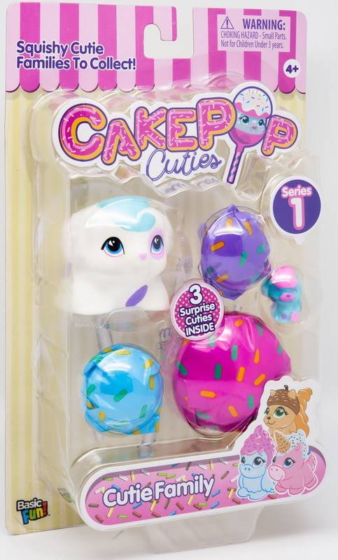 Набор игрушек Cake Pop Cuties Families, 1 серия, Котята и Щенки в асс, 3 штуки в наборе Basic fun 27240
