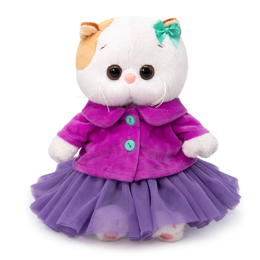 Мягкая игрушка BUDI BASA Кошка Ли-Ли BABY в пурпурной курточке и юбочке 20 см LB-113