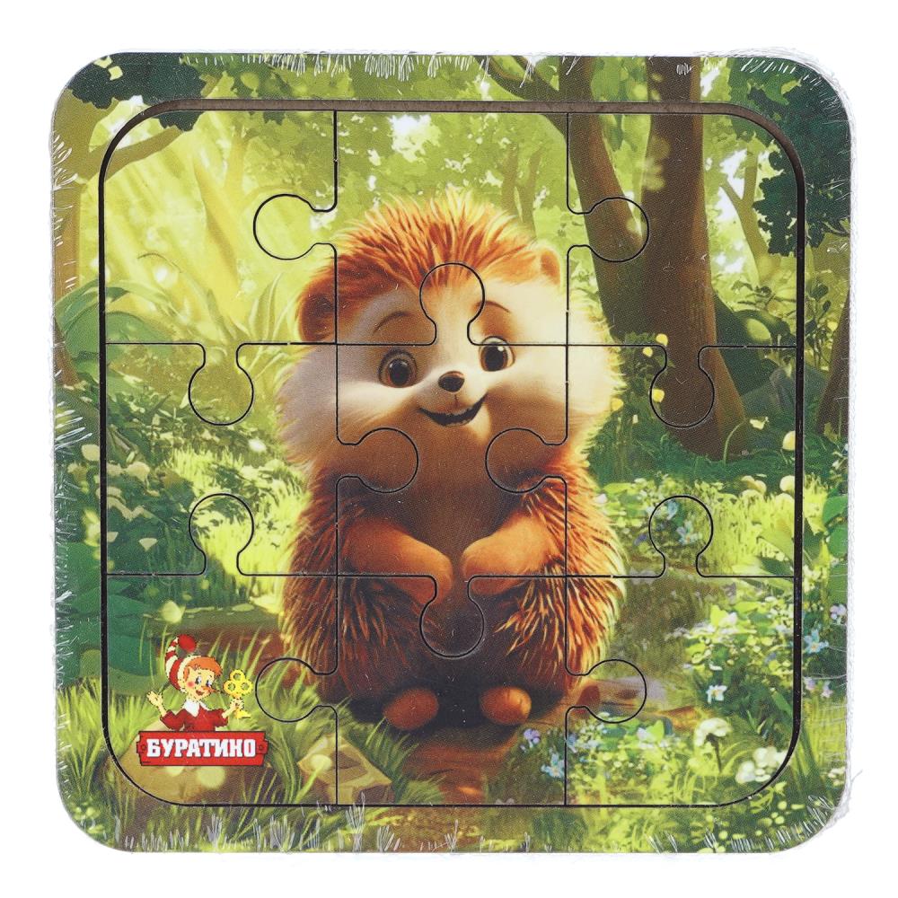 Игрушка деревянный пазл, 10х10 см. Буратино игрушки из дерева BRT53