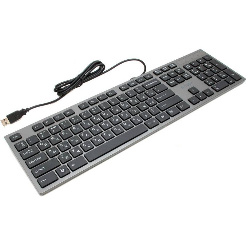 Клавиатура A4 KV-300H серый/черный USB slim A4Tech 760530